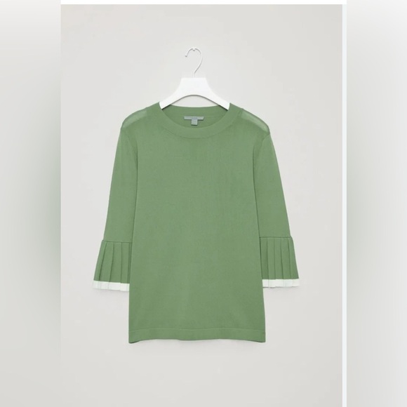 COS Knitted Top With Pleated Sleeves S - Picture 5 of 9
